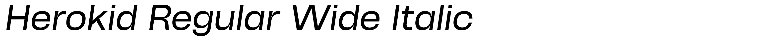 Herokid Regular Wide Italic